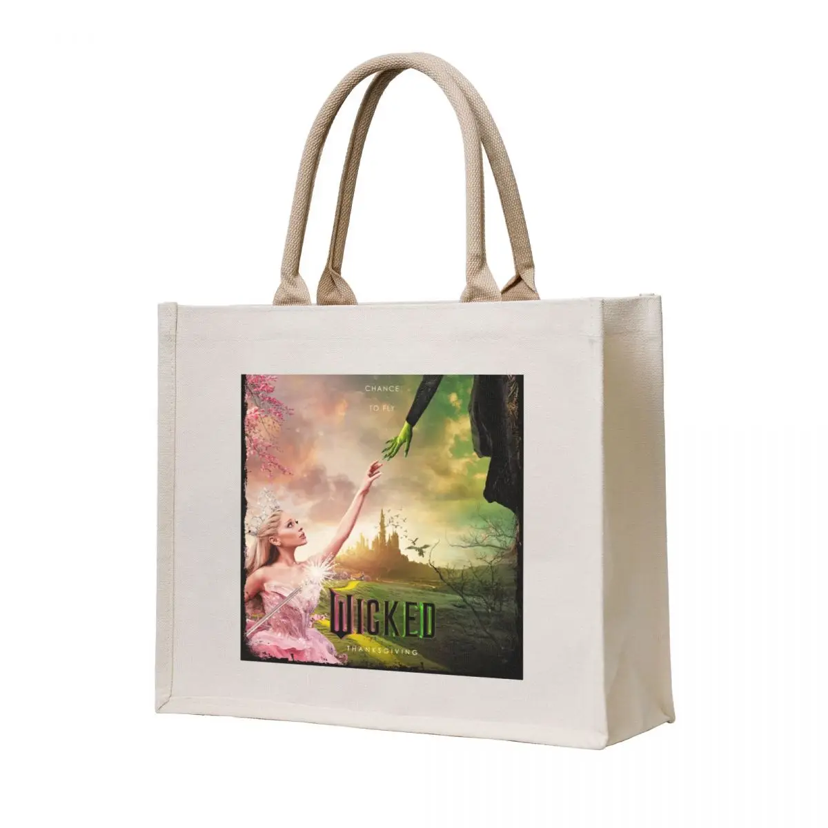 

Aesthetic Wicked Fantasy Movie Graphic Tote Bag Women's tote bag Woman shopper bag canvas shopping shopping trolley
