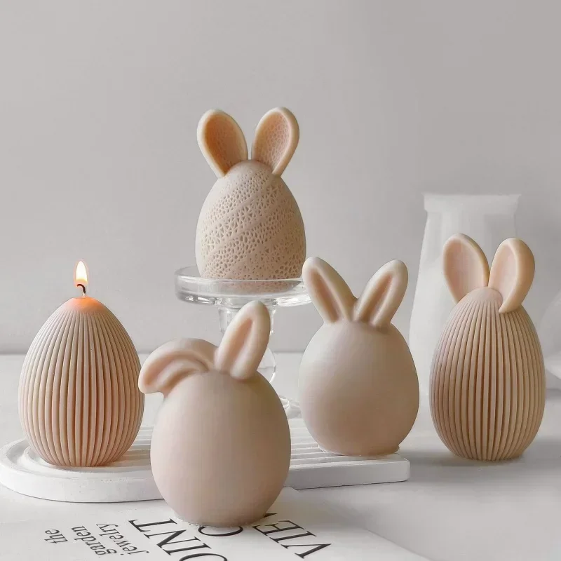 

Новый набор силиконовых форм 3D «Пасхальный кролик» 2026 года для свечей, мыла, смолы, поделок, яиц, весеннего декора стола и дома, праздничный подарок