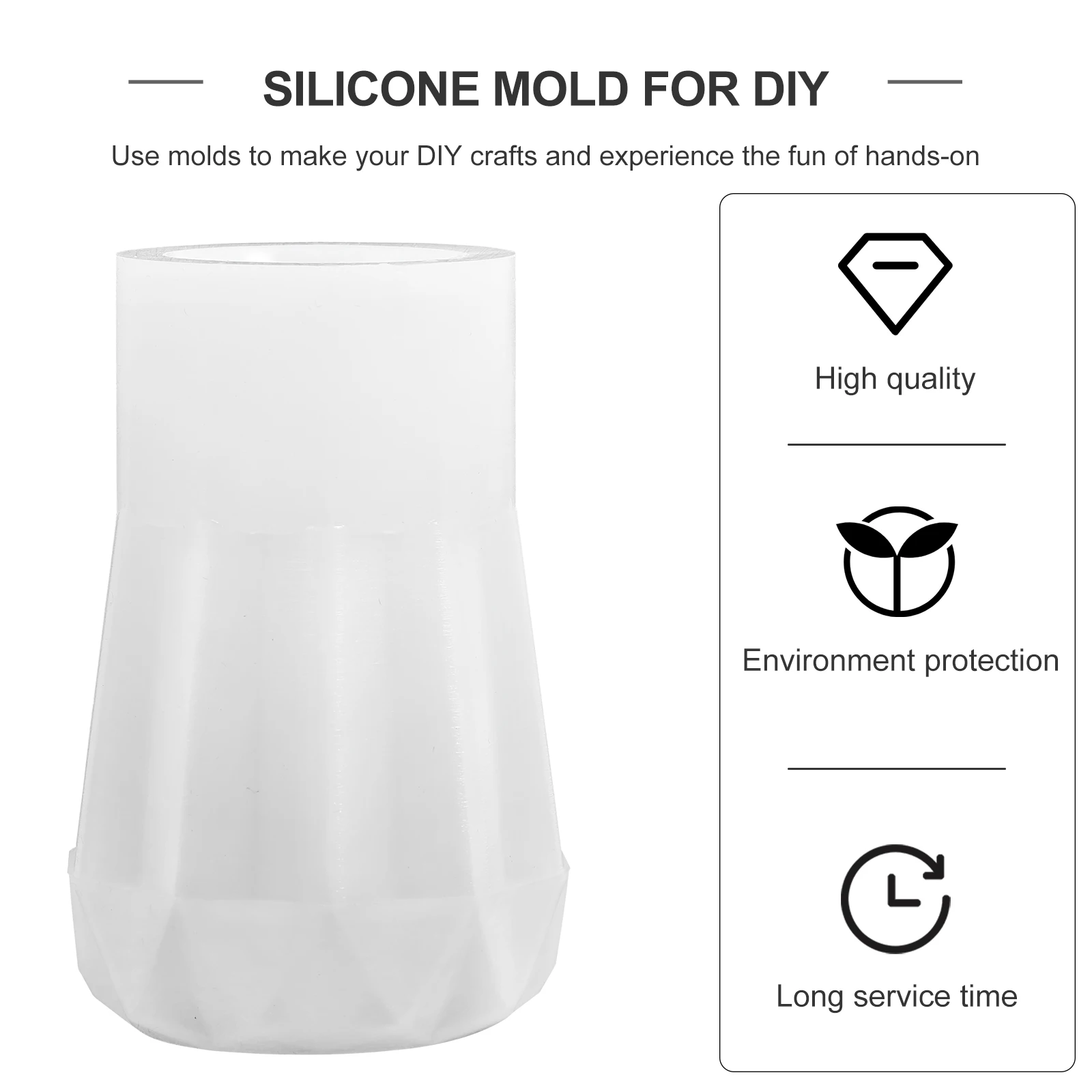 

Silicone Vase Mold Crystal Epoxy Mould for Storage Container DIY H made Craft Flower Arrangement Jewelry Accessories