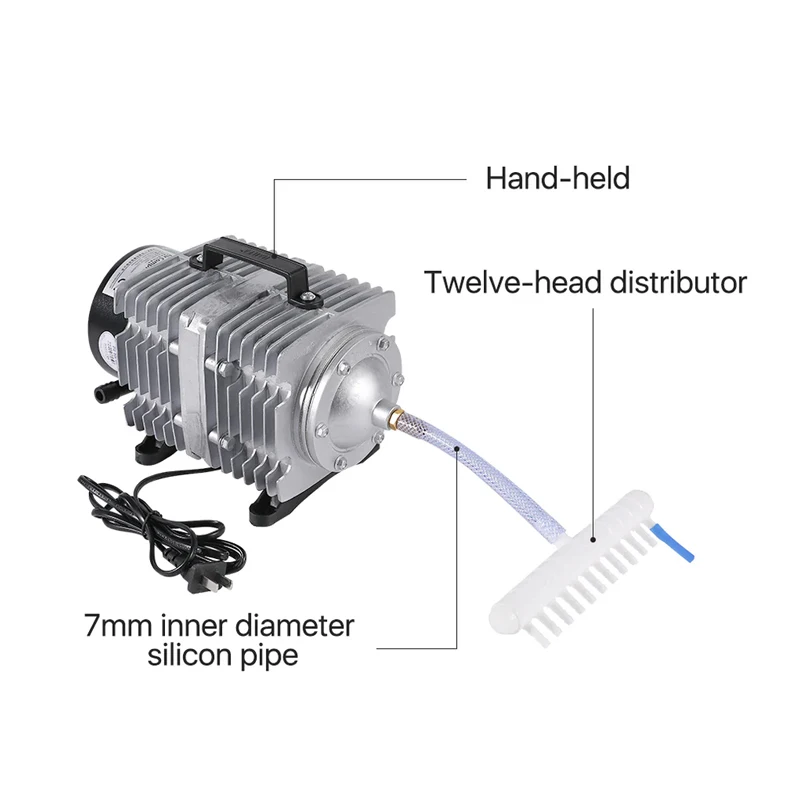 Portable Air Compressors Electrical Magnetic Air Pump 110V 220V 135W/160W/380W/500W for CO2 Engraving Cutting Machine