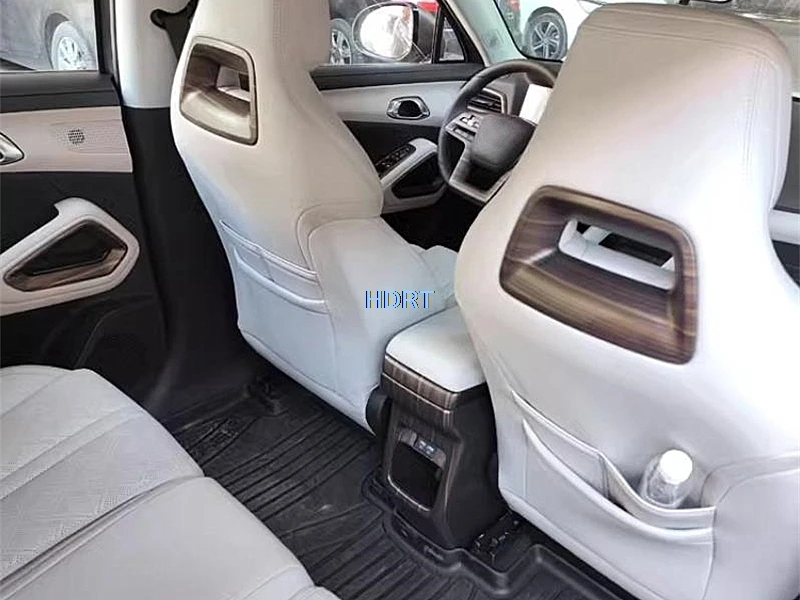 Car Styling Steering Wheel Rear Air Vent Outlet Gear Shift Frame Window Control Panel Peach Wood Interior For BYD Yuan UP 2024 +