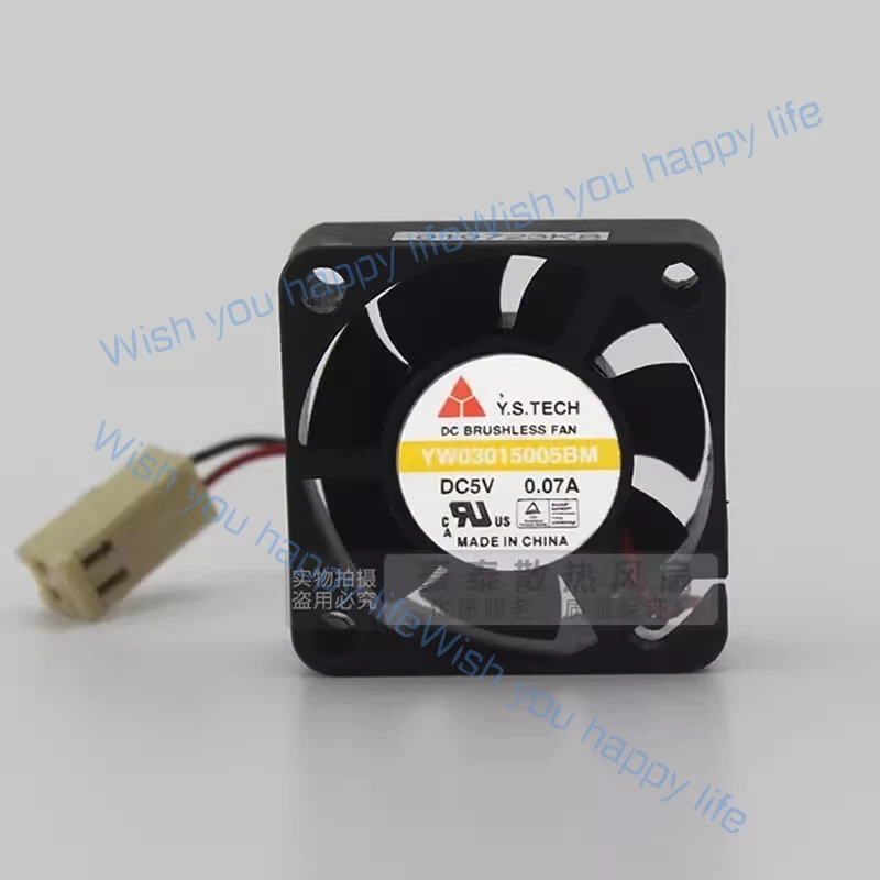 L... 1PCS YW03015005BM 3015 DC5V 0.07A 3CM 2-Pin Silent Dual Ball Cooling Fan