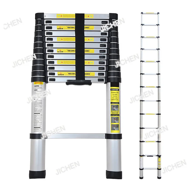 

Телескопическая лестница из алюминиевого сплава, бытовой утолщенный портативный складной шарнир, подъемный проект, бамбуковый шарнир, односторонняя елочка