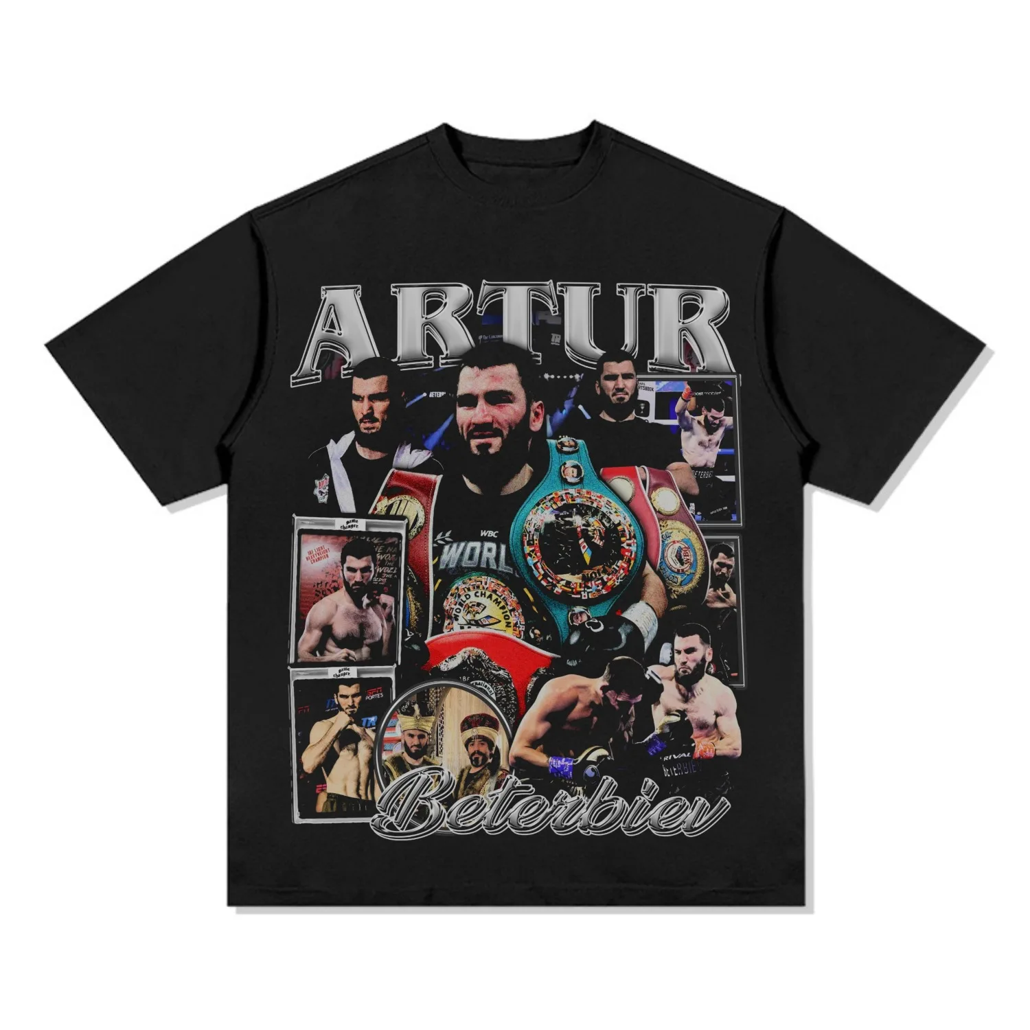 2025 American Ali Pacquiao Tyson Davis T-shirt Vintage Boxing Fighting Men Trend Pure Cotton Quality Casual Short-sleeved Top
