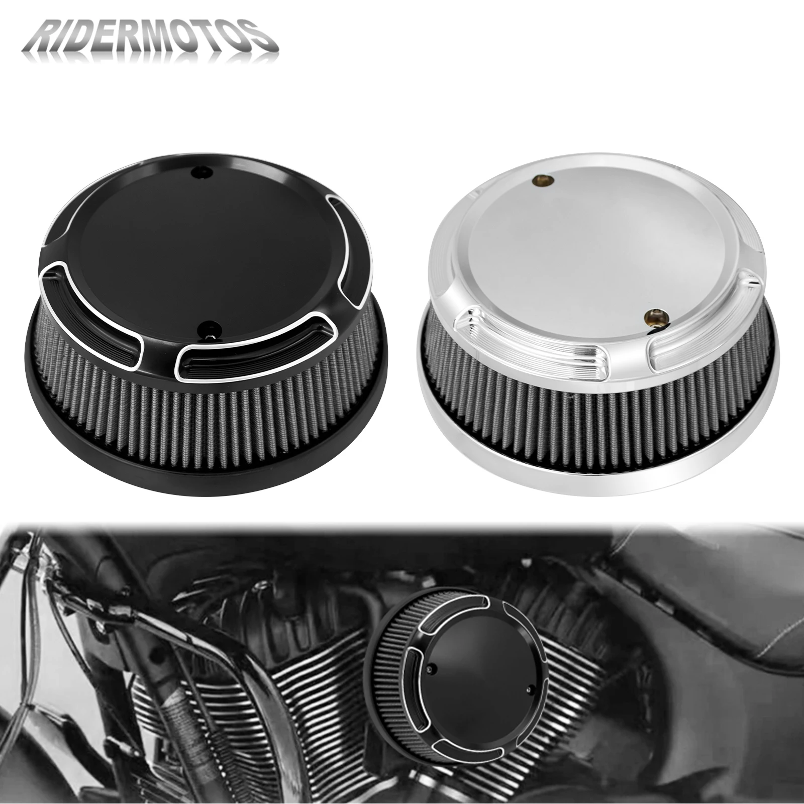 Air Cleaner Filter Motorcycle Intake Filter For Indian Roadmaster Elite Springfieid Chieftain Dark Horse Classic Vintage 14-2023