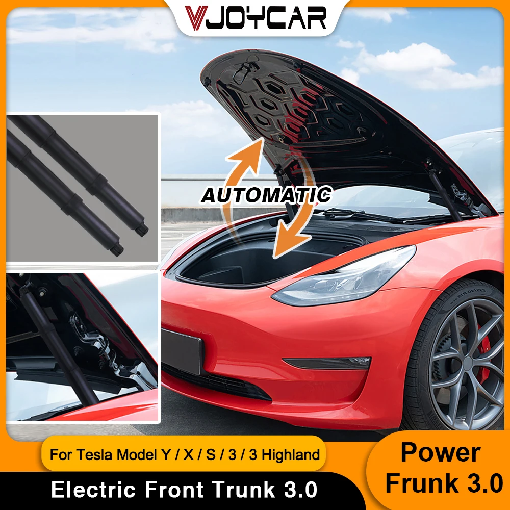 

Электрический передний багажник Vjoycar для Tesla Model 3 Y S X 3 Highland Y Juniper с защитой от защемления, автоматический подъемный доводчик, водонепроницаемый