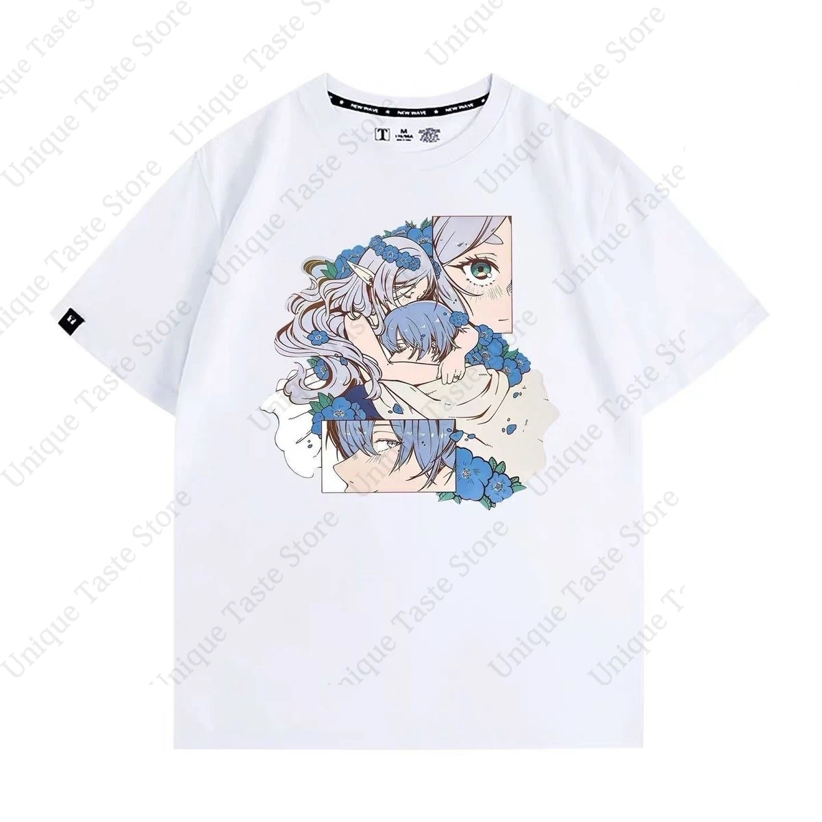 ‌Frieren Beyond Journeys End T Shirt Himmel Frieren Cartoon Print T-shirt Harajuku Women Men Summer Cotton Short Sleeve Tee Tops