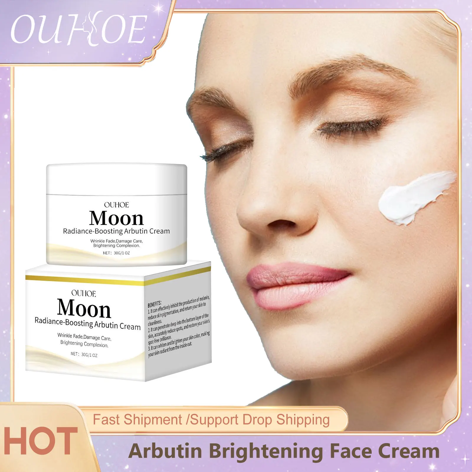 Lightening Face Cream For Glowing Skin Melanin Dark Spot Correcting Radiance Facial Daily Moisturizing Brightening Face Cream