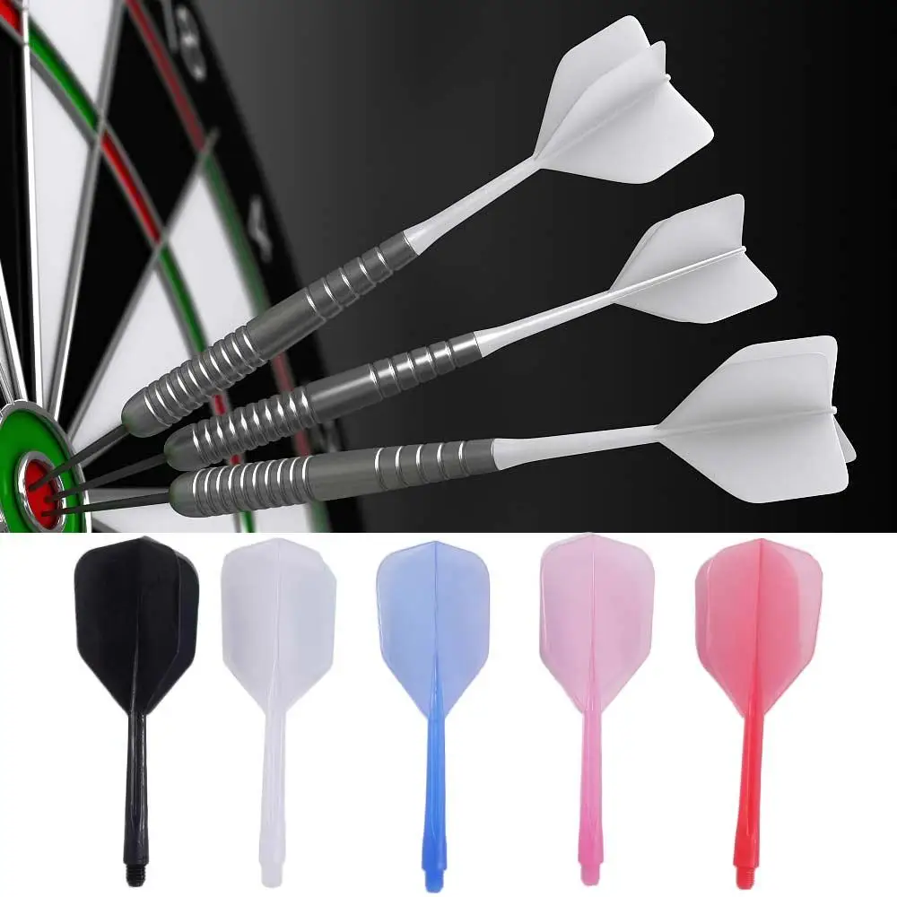 3PCS Durable 2BA Darts Tail Plastic Shafts Anti-fall Darts Flights Transparent 6 Colors Entertainment