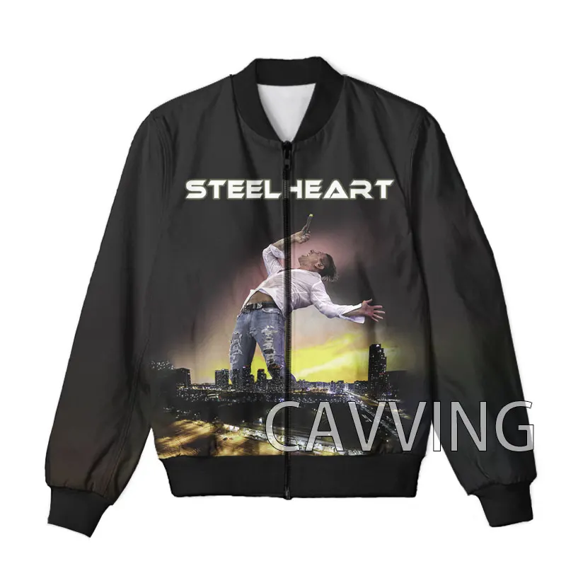 New Fashion Women/Men's 3D Print  Steelheart  Band  Zipper Bomber Jackets Men Overcoat Mens Coat Zip Up Jackets