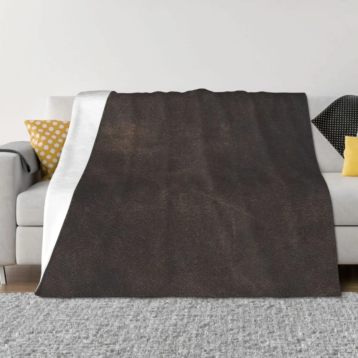 

Brown leather Throw Blanket Tourist Retros Nap Cute Blankets