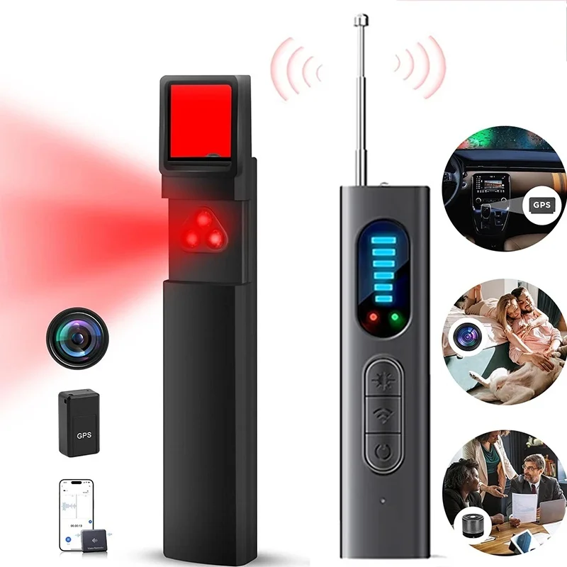 Hidden Camera Detector Anti-Spy Detector GPS Tracker Listening Device RF Wireless All Signal Scanner Gadget Security Protection