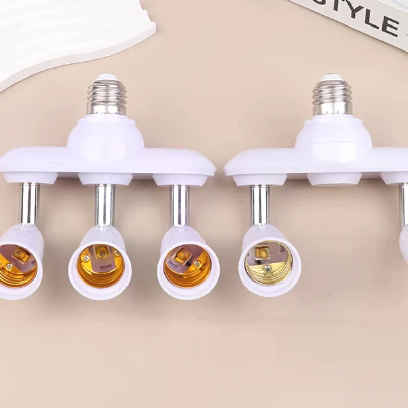 2/3 In 1 E26 E27 To E26 E27 Screw LED Lamp Bulb Base Splitter 1 To 2/3 E27 Light Socket Holder Adapter Extender