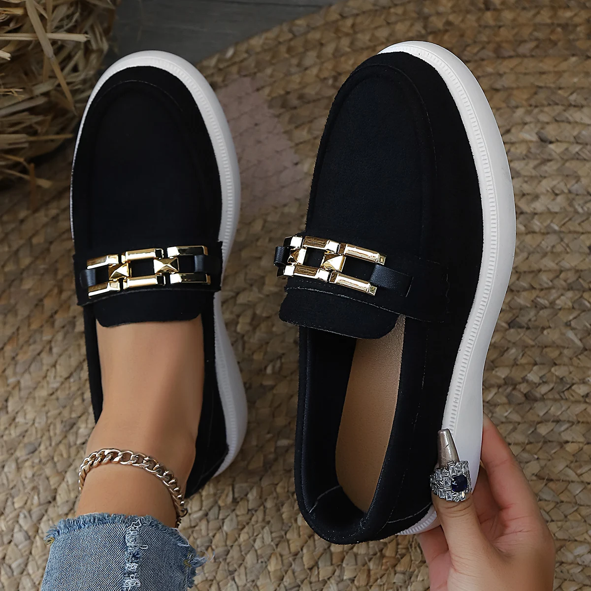レディースローファー カジュアル 快適 プラットフォームシュ - Women'S Shoes Trending 2025 のレビューと価格