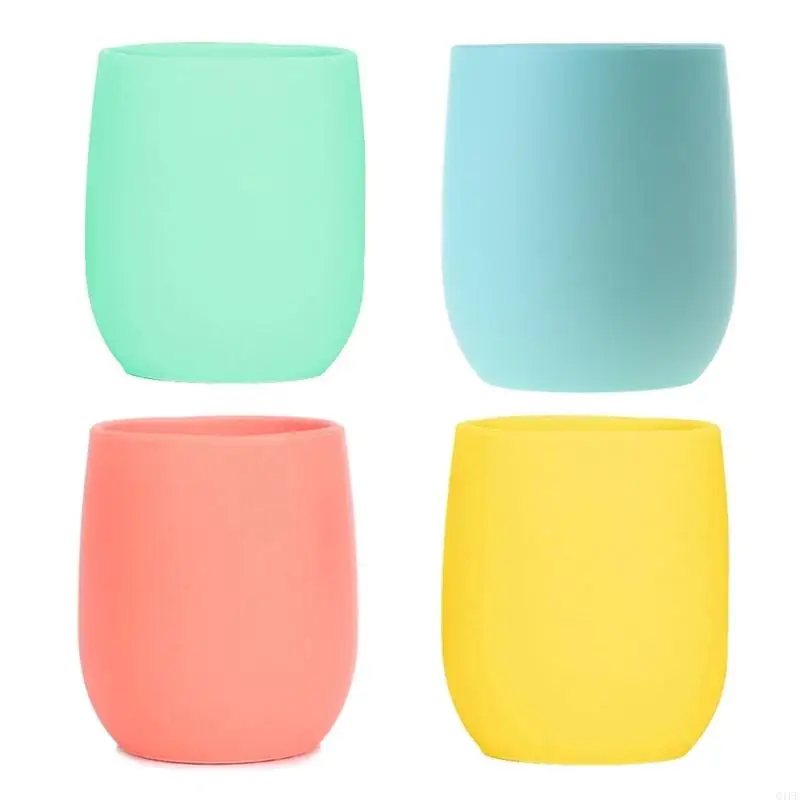 

Q1FE Baby Water Bottle Baby Cup Anti Scalding Silicone Water Cup Learn to Drink Cup for Children