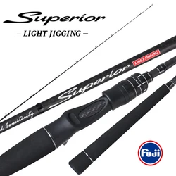 MADMOUSE Japan Fuji Parts Light Jigging Rod SUPERIOR 1.9M PE 0.6-1.5 JIG30-120G 9kgs Spinning/casting Boat Rod Ocean Fishing Rod