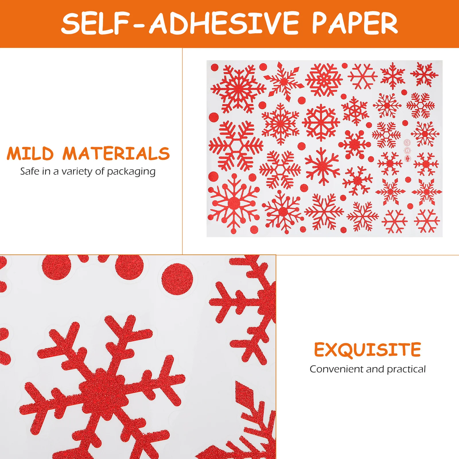 

1 Sheet Christmas Snowflake Wall Sticker PVC Removable Self-Adhesive Window Decoration Xmas Shopwindow Decals Window Stickers