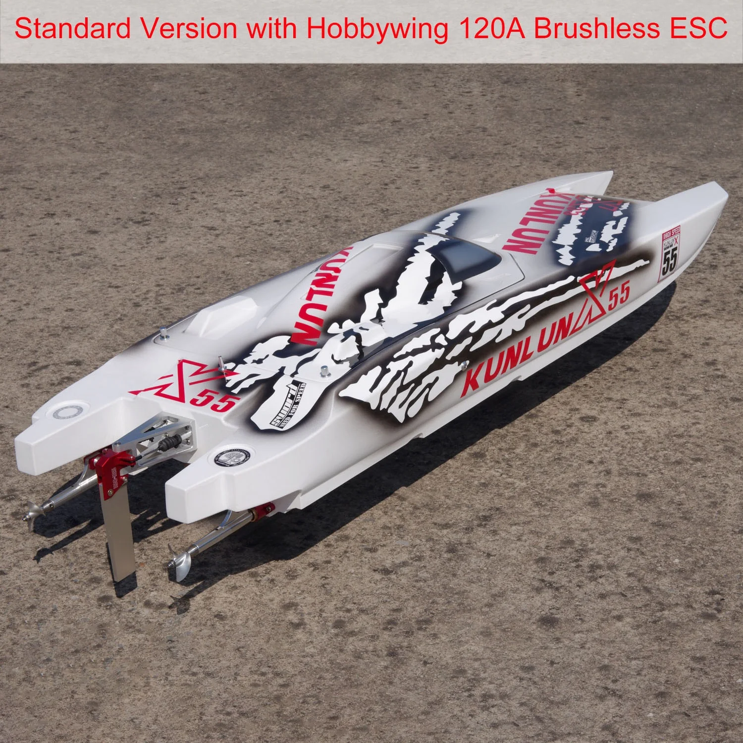 X55 RTR Barcos de corrida de alta velocidade com controle remoto DTRC 110 km / h Barcos RC à prova d'água modelo pintado brinquedos para adultos THZH1699-SMT7