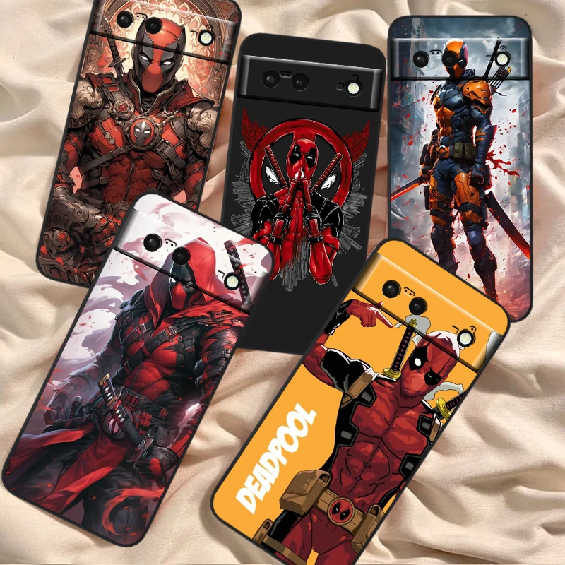 Death Attendant Marvel Cool For Google Pixel 9 8 7A 7 6A 6 5A 5 4 4A XL 5G Black Silicon Shockproof Shell TPU Phone Case