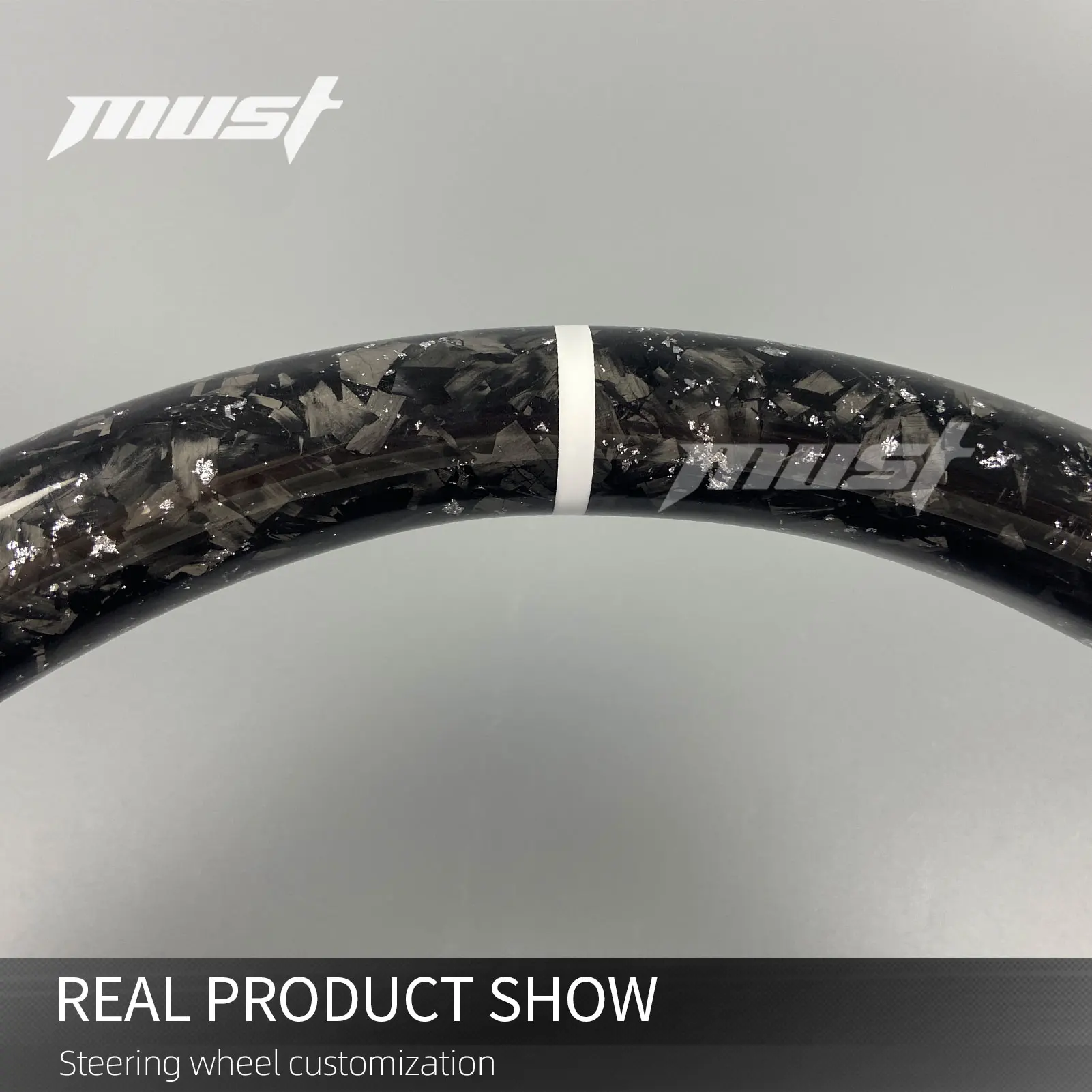Customized White Flake Forged Carbon Fiber Steering Wheel for BMW M3 E46 E39 E53 330ci 325i with LED Display Screen Upgrade