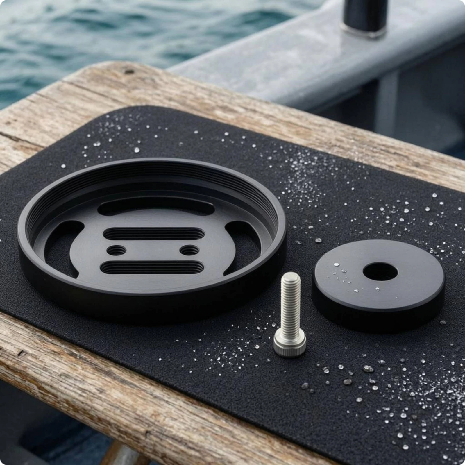水中カメラレンズホルダー 金属製ネジ式取り付けベース 円形マ - Underwater Camera のレビューと価格