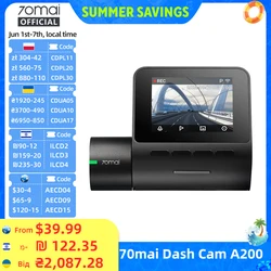 70mai Dash Cam A200 1080P 2'' IPS Screen Dual-channel Record 70mai Car DVR A200 24H Parking Monitor 130°FOV Night Vision