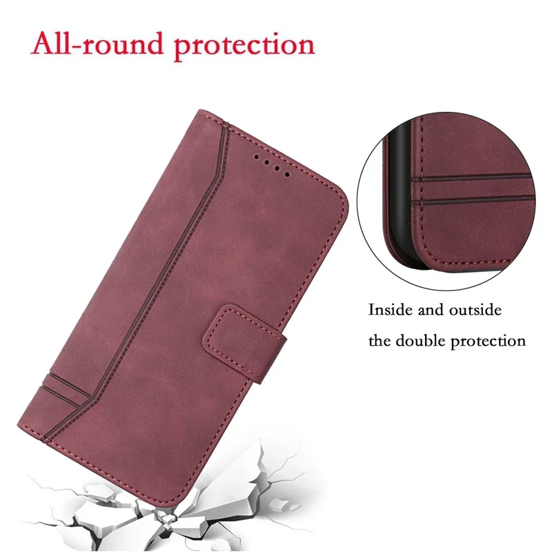 Wallet With Hand Strap Leather Card Case For Samsung Galaxy Note 20 10 9 8 A71 A54 A53 A51 A34 A33 A15 S24 S23 Ultra S22 S21 FE