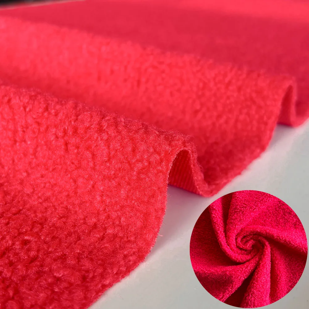 160x50cm Thicken Warm Faux Lamb Wool Fabric Coral Fleece Plush For DIY Apparel Sewing Lining Coat Baby Blankets Scarf Materials