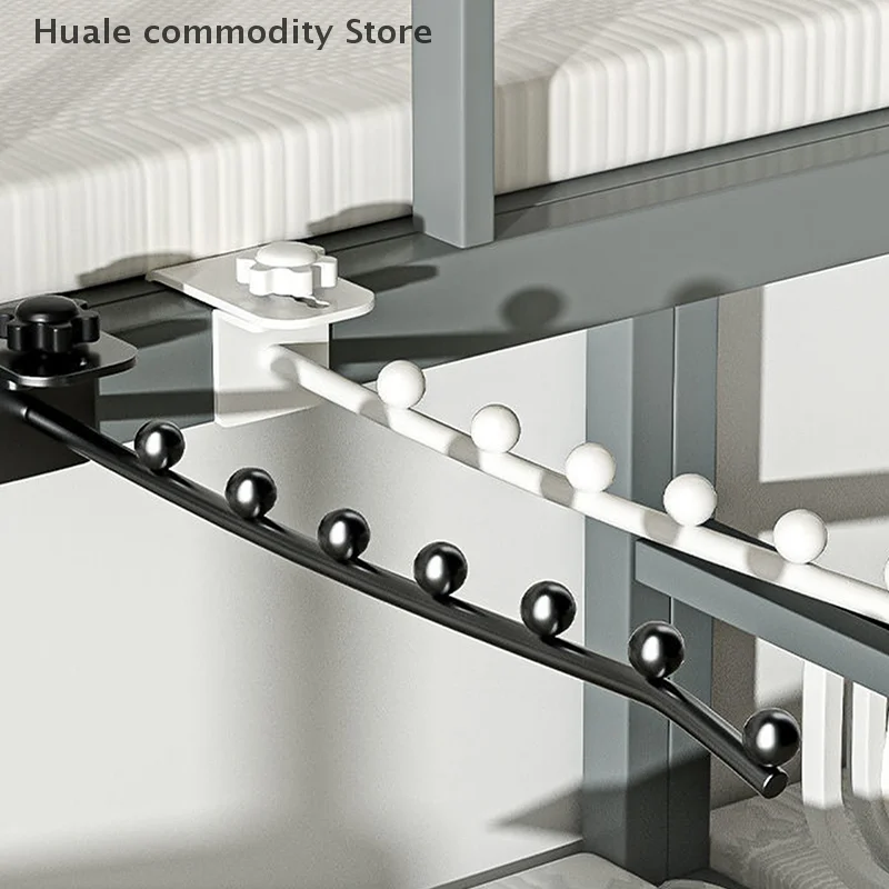 Wall Mount แขวนเสื้อผ้าหอพักข้างเตียงเสื้อผ้า Drying Rack หน้าต่างประหยัดพื้นที่ Closet Organizer สําหรับห้องนอนร้านเสื้อผ้า