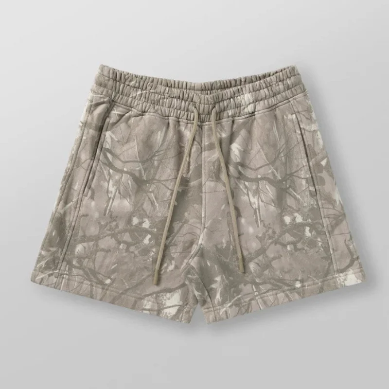 Stylish Pattern Printing Mens Shorts 2025 Summer New Casual Lace-up Drawstring Shorts For Men Daily Leisure Slim Fit Short Pant