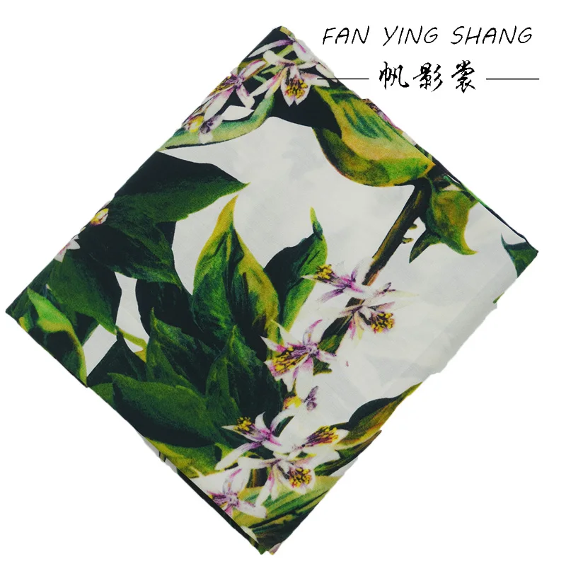 2025 زهرة الليمون الرقمية 100% نسيج القطن لفستان Telas Para Costura Tissus Couture ткан القماش الخياطة الاشياء Tecido #6