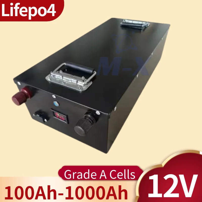 

Batterie Lithium Lifepo4 12V 200Ah Battery 100AH 300AH 400AH 500AH 600AH 800AH 900AH 1000Ah for 1KW 2KW 3KW RV Camping Boat
