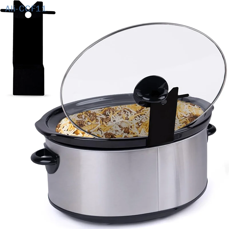 

Slow Cooker Lid Suppor Lid Rack Kitchen Cooking Pot Lid Organizer For Fixed On Edge Of The Slow Cooker For Kitchen Organization