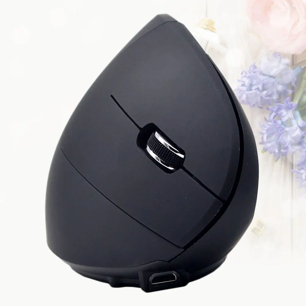 

1Pcs Wireless Vertical Mouse Ergonomic Comfortable Dry-Cell Long Use Wrist Relief Computer Mouse Black