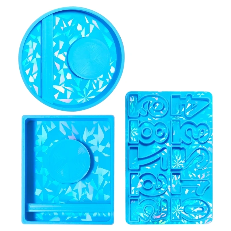 

3D Candlestick Silicone Mold Decorative Number Stand Molds Gypsum Holder Mould Home Decorations Moulds 28TF