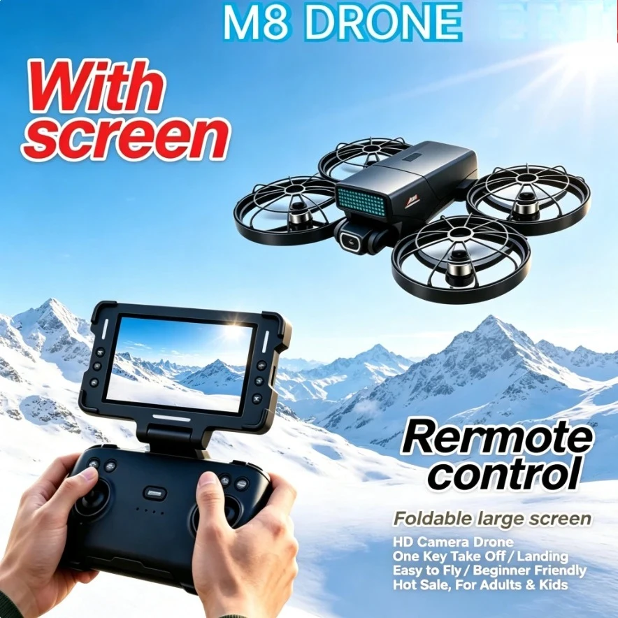 Original M8 GPS RC Quadcopter Screen Remote 8K Dual Optical Flow Obstacle Avoidance Brushless 5G WiFi FPV Foldable For Adults