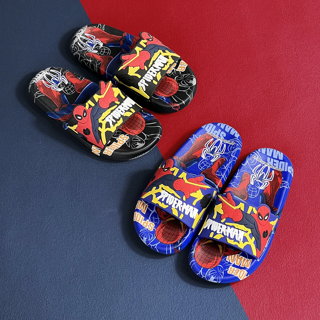 Anime Superhero Pattern Kids Slippers Boys And Girls Slippers Cartoon Anime Open Toe Sandals