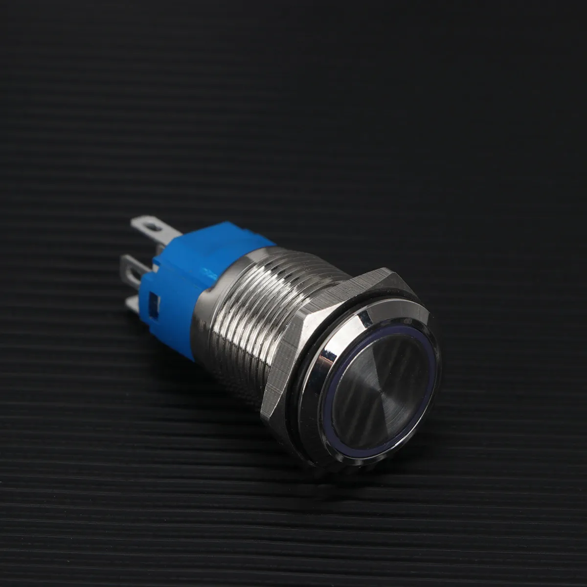 Stainless Steel Push Button Switch 16Mm 12V IP66 Waterproof Latching Round Auto Reset Metal Switch for Automotive Industrial