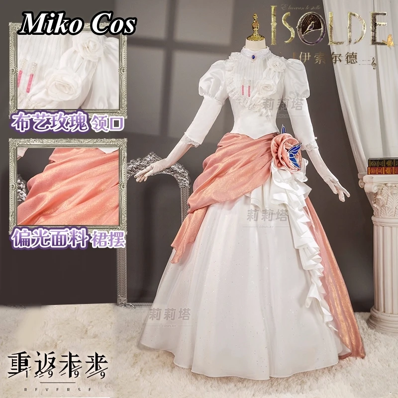 

Isolde Cosplay Costume Game Reverse:1999 Anime Women Sweet Dress Hat Isolde Role Play Clothing Halloween Party Suit 2025 New