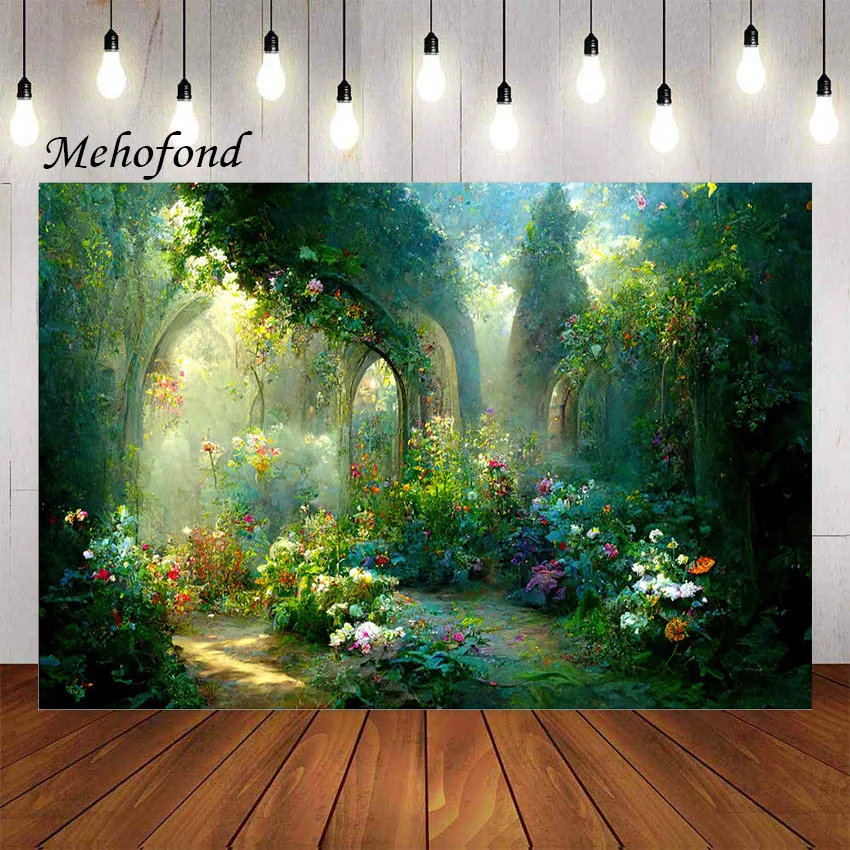 

Фотофон Mehofond Страна Чудес цветы принцесса девушки день рождения свадебный портрет Фотостудия