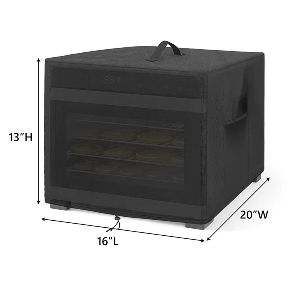 1 Piece Black 420D Oxford Waterproof Dust Cover With Side Vent For Food Dehydrator Fruit Veggie Dryer Storage Protection
