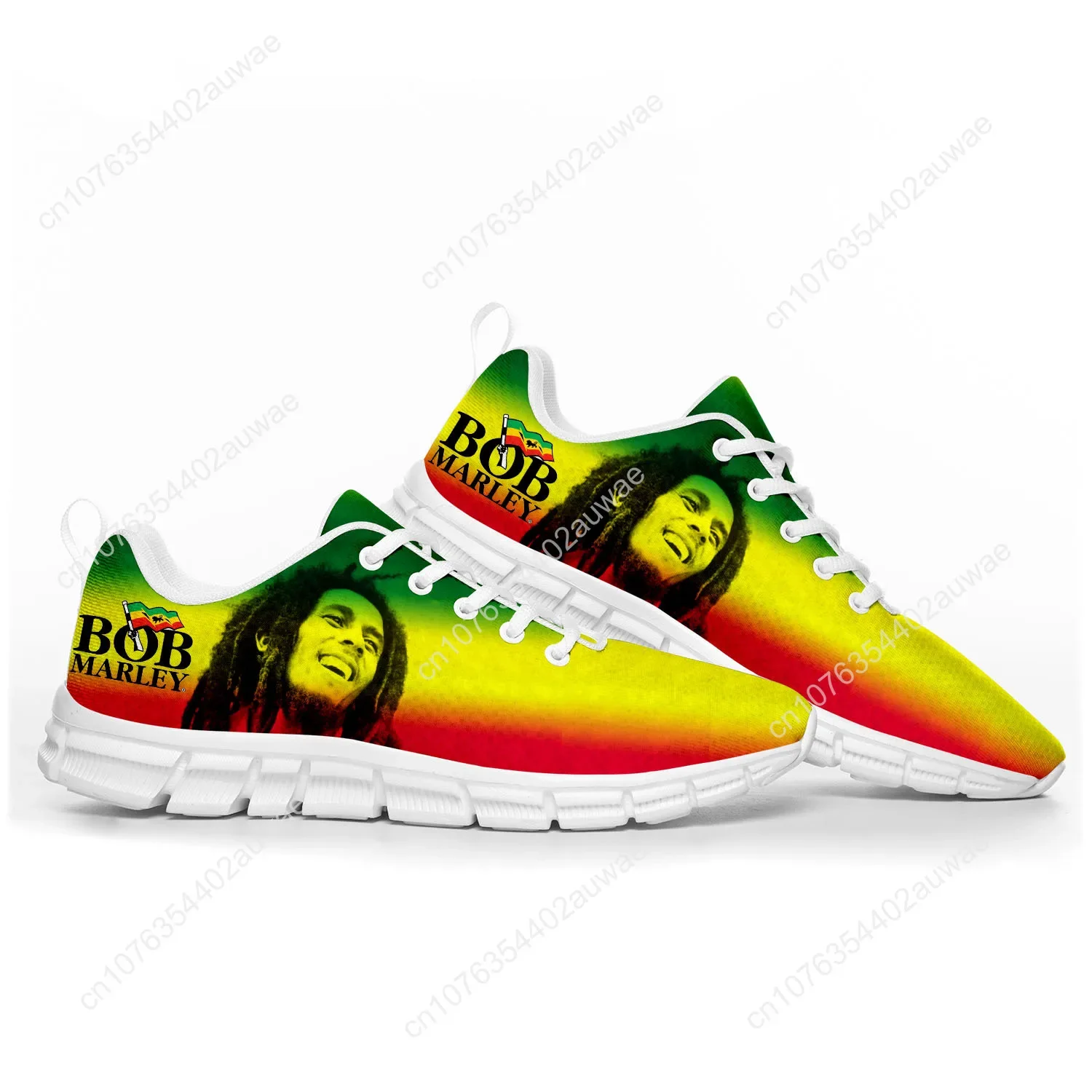 Bob Marley Reggae Star muzyka rockowa buty sportowe męskie damskie nastolatki dziecięce trampki Casual niestandardowe wysokiej jakości buty dla par