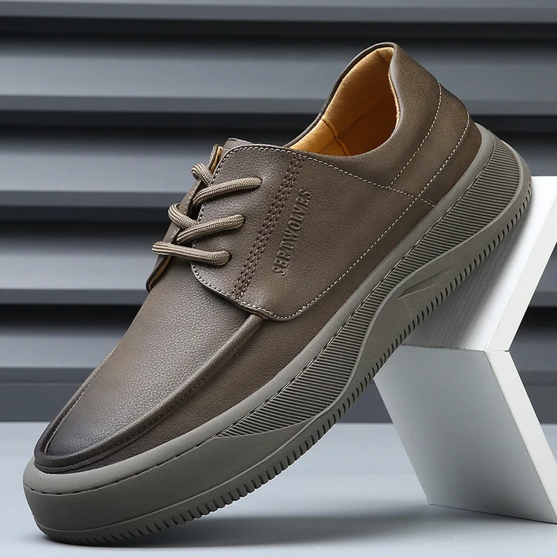 

Genuine leather casual men's shoes Classic brand design styles outdoor street walking Daily Comfortable and fashion shoes