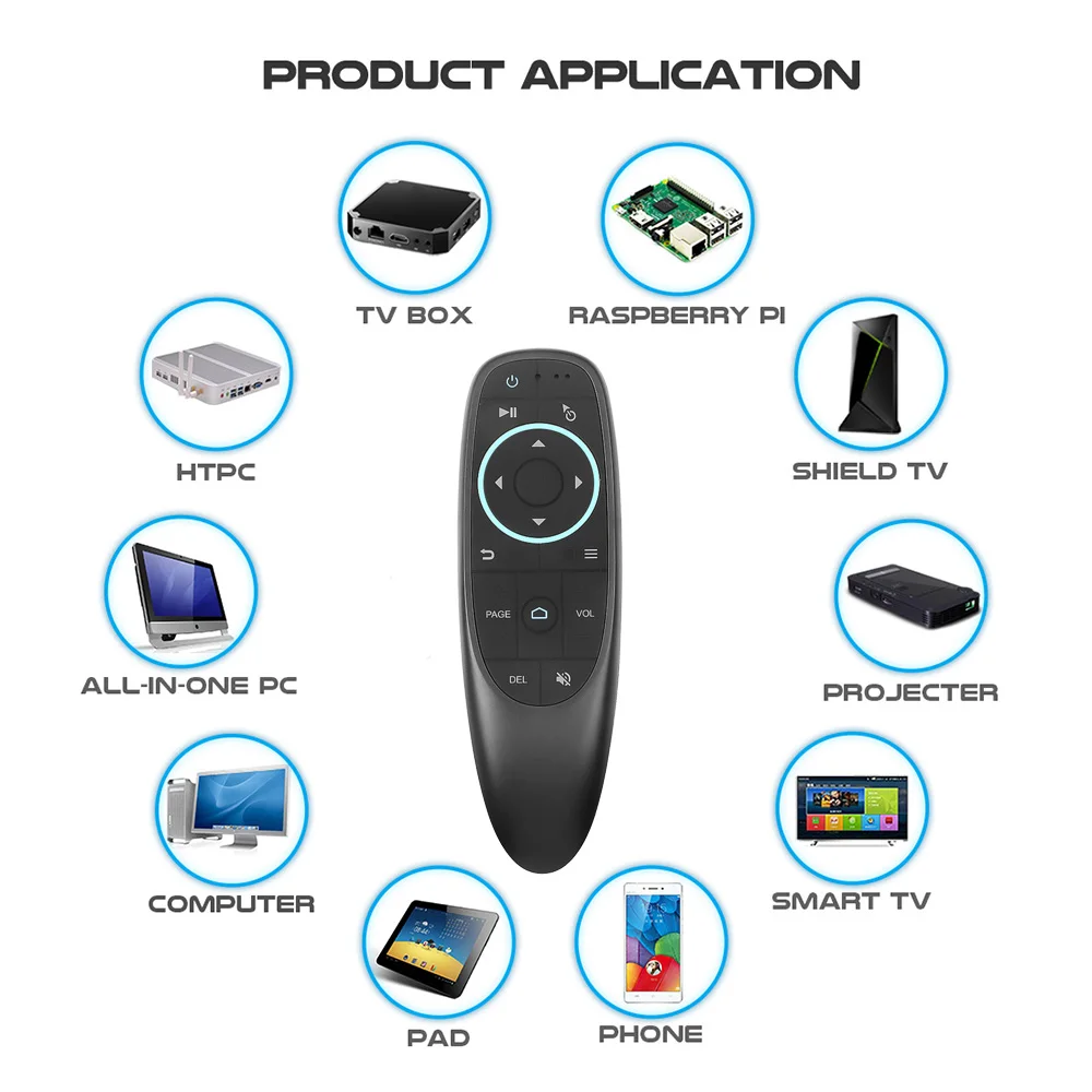 G10S Pro BT Voice Remote Control 2.4G Wireless Air Mouse 6-axis Gyroscope Backlit Smart TV Controller For Android Set-top Box