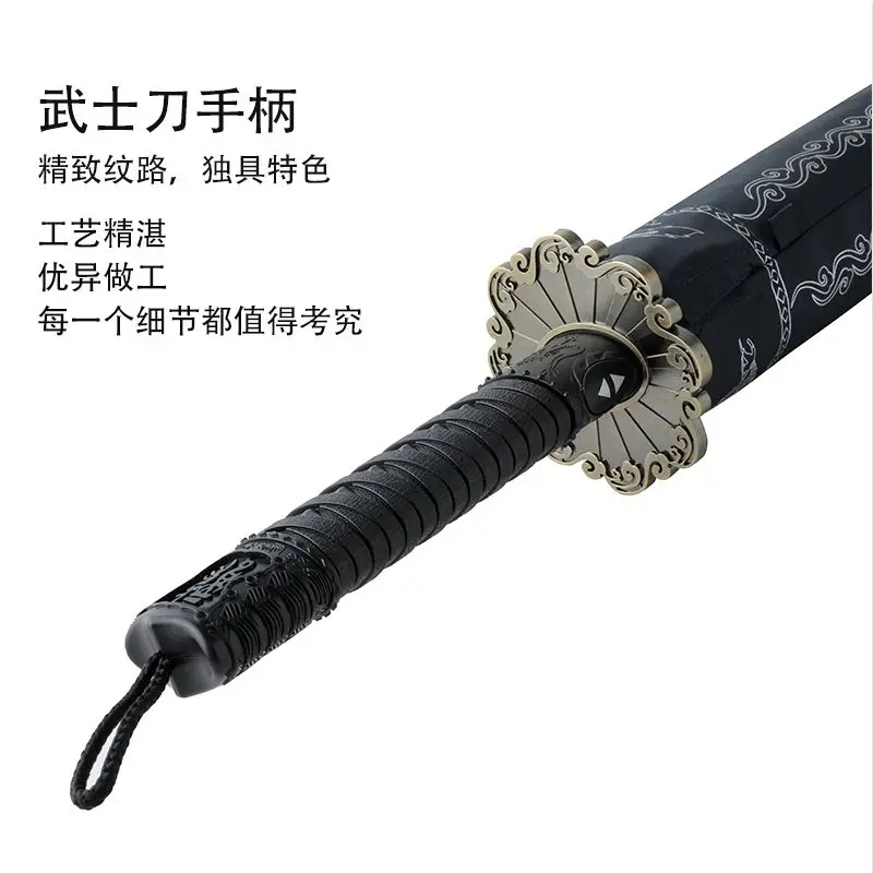 Fully Automatic 270T High Density Umbrella Cloth Samurai Umbrella Wind Resistant High Quality Folding Clear Umbrella