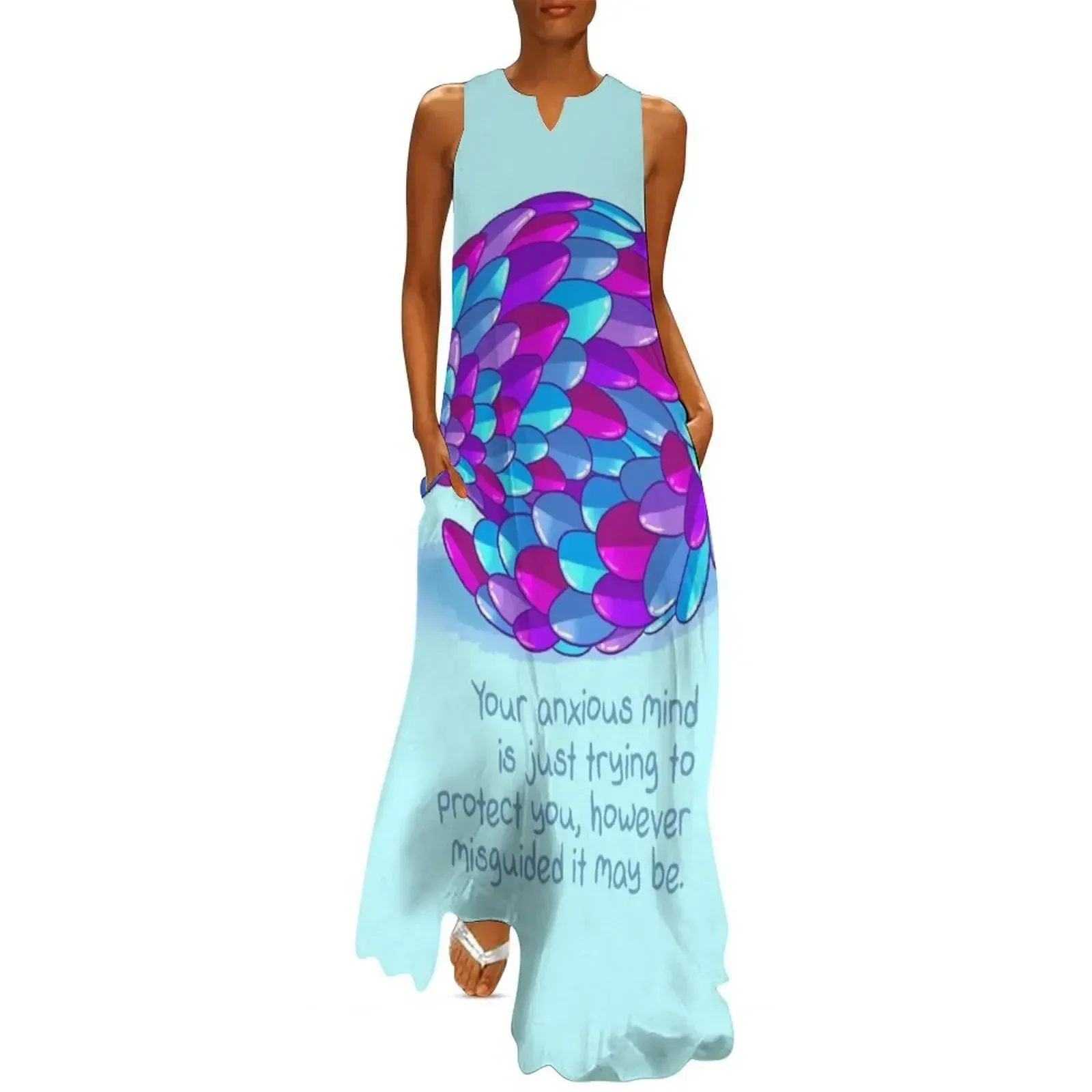 

Your Anxiety is Just Trying to Protect You Pangolin Long Dress long dresses for women Dress