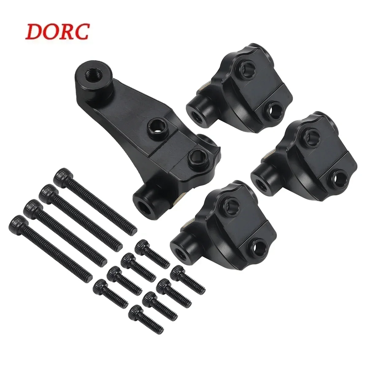 CNC Black Brass TRX4 Suspension Link Mounts Front Rear Axle Mounting Set for 1/10 RC Crawler TRX-4 Bronco Defender 8227 Upgrade