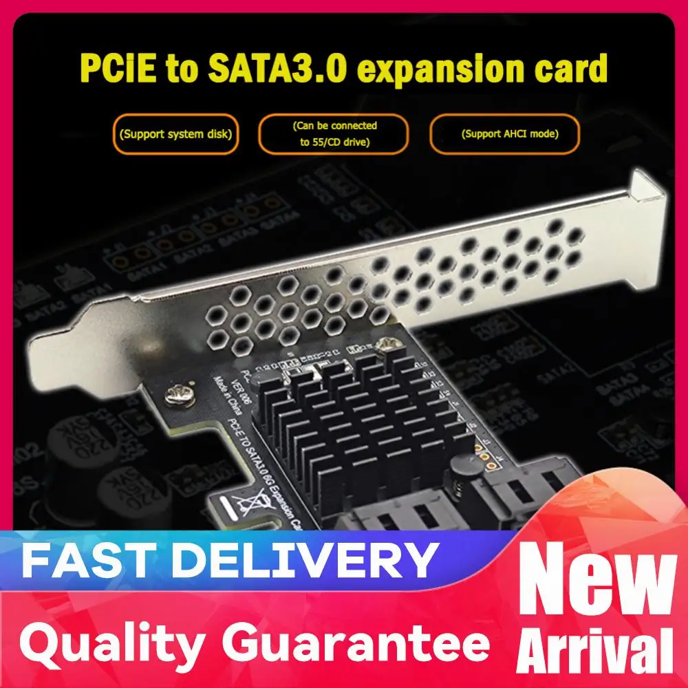 

4 Port Computer Card Connectors SATA III PCIe Card 6Gbps SATA 3.0 to PCI-e 1X Adapter/USB 3.0 PCIE Riser Expansion Card