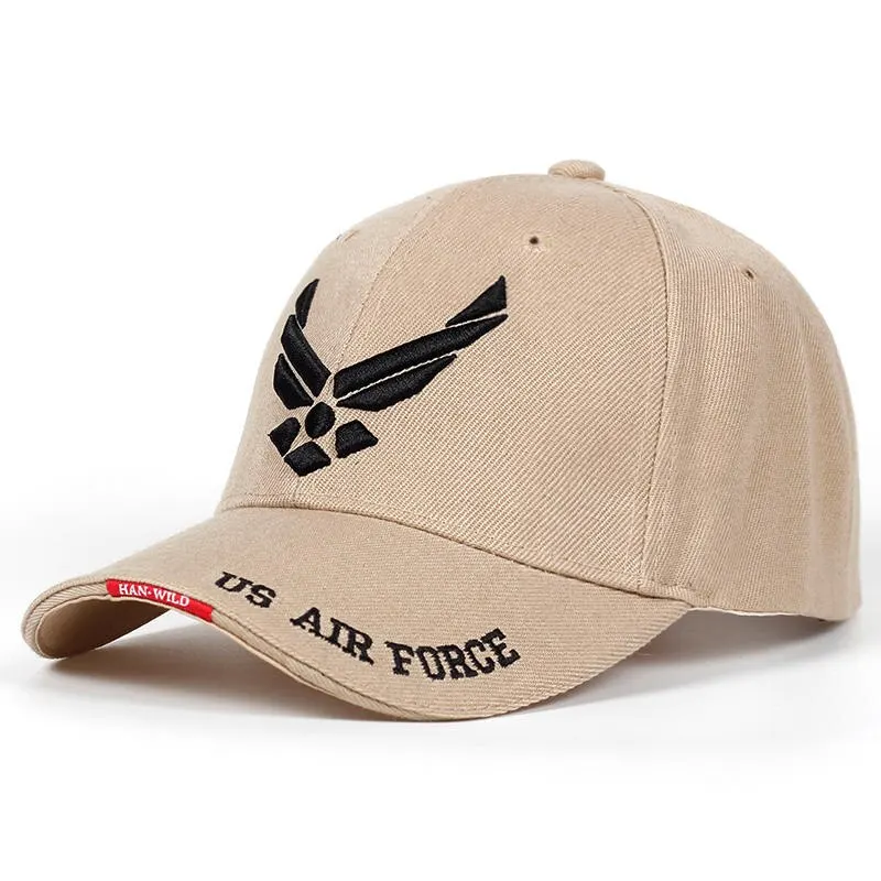 US Air Force V-Mark Embroidery Baseball Caps Spring and Autumn Outdoor Adjustable Casual Hats Sunscreen Hat