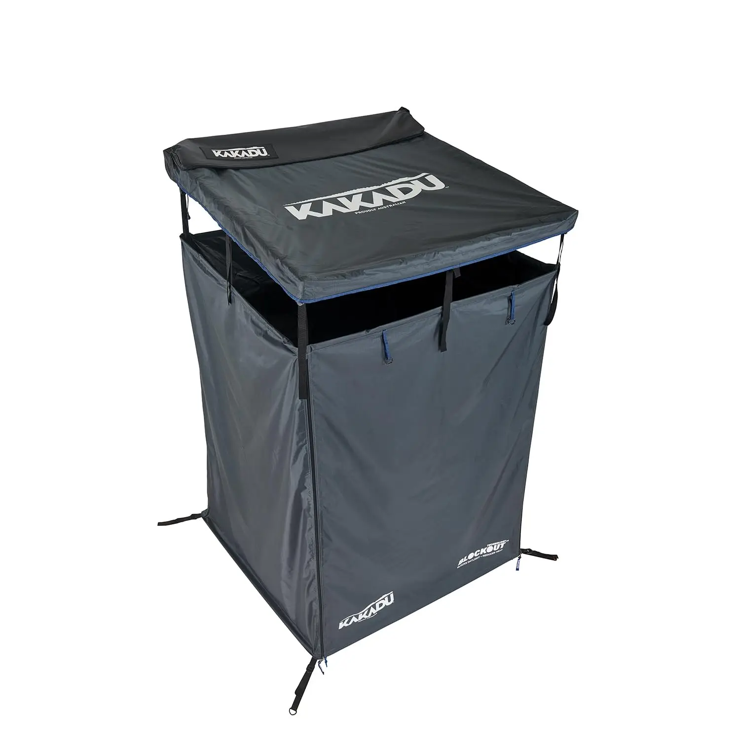 Kakadu Outback Shower Vehicle Tent, Camping Privacy Shelter, Bathroom Tent for Cars – with Roof, LED Light, BlockOut